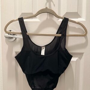 Alo Yoga Black Cropped Tank / Longline Sports Bra – Size Small